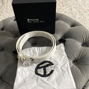White Telfar Belt